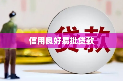 化州信用良好易批贷款