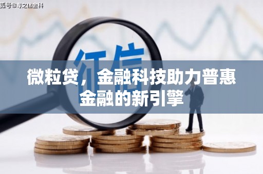 化州微粒贷，金融科技助力普惠金融的新引擎