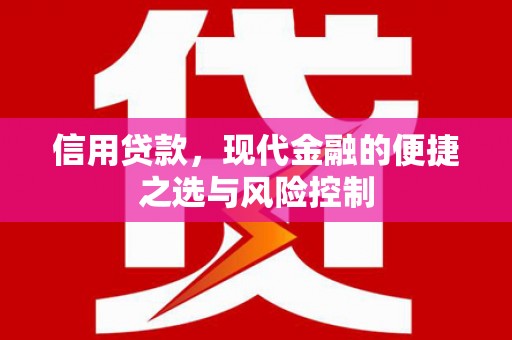 化州信用贷款，现代金融的便捷之选与风险控制
