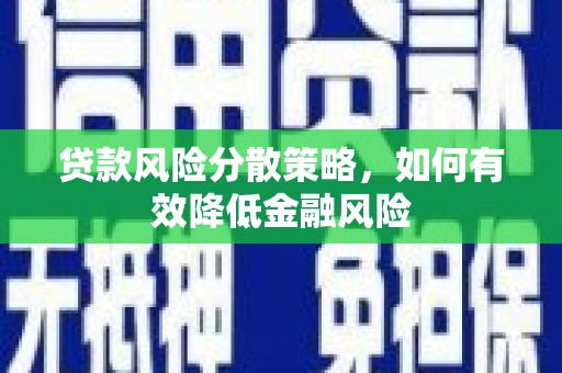 化州贷款风险分散策略，如何有效降低金融风险