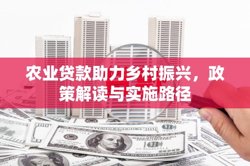 化州农业贷款助力乡村振兴，政策解读与实施路径