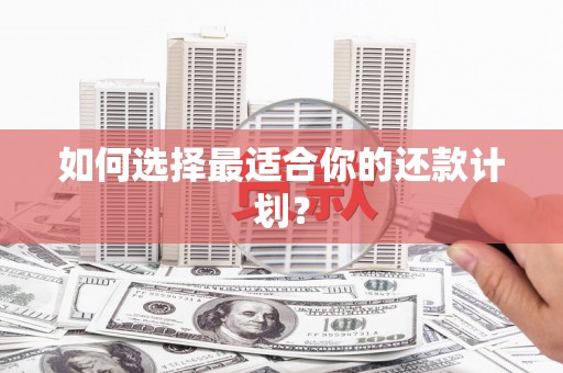 化州如何选择最适合你的还款计划？