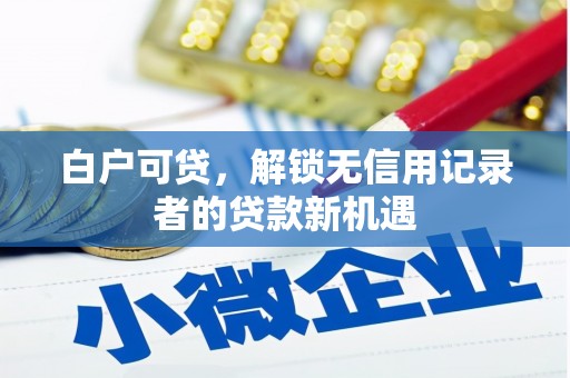化州白户可贷，解锁无信用记录者的贷款新机遇