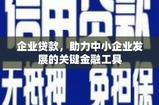 化州企业贷款，助力中小企业发展的关键金融工具