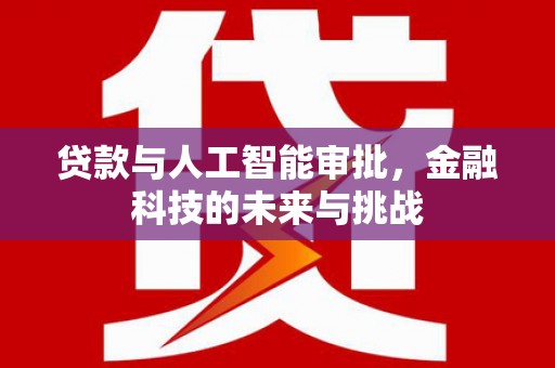 化州贷款与人工智能审批，金融科技的未来与挑战