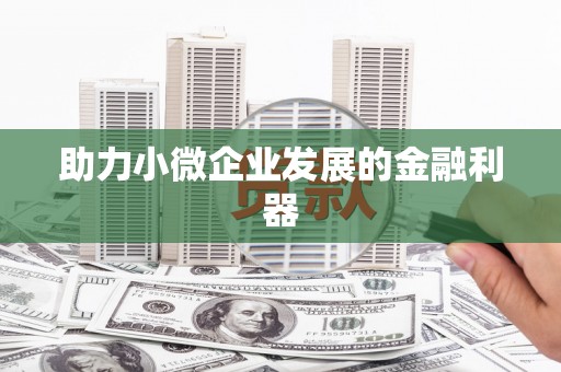 化州助力小微企业发展的金融利器