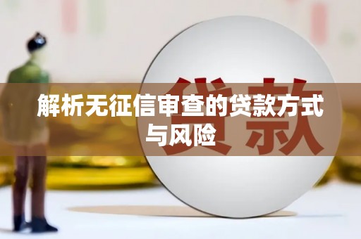 化州解析无征信审查的贷款方式与风险
